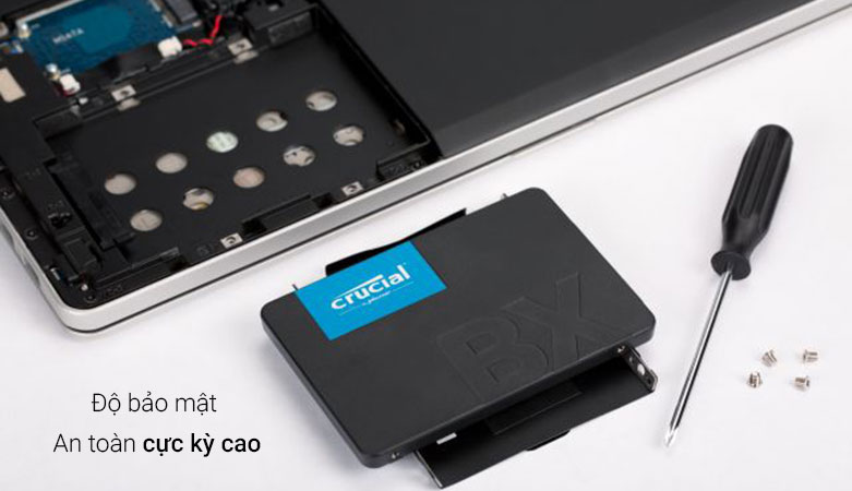 Ổ cứng SSD Crucial BX500 240GB (CT240BX500SSD1) | Độ bảo mật an toàn cực cao