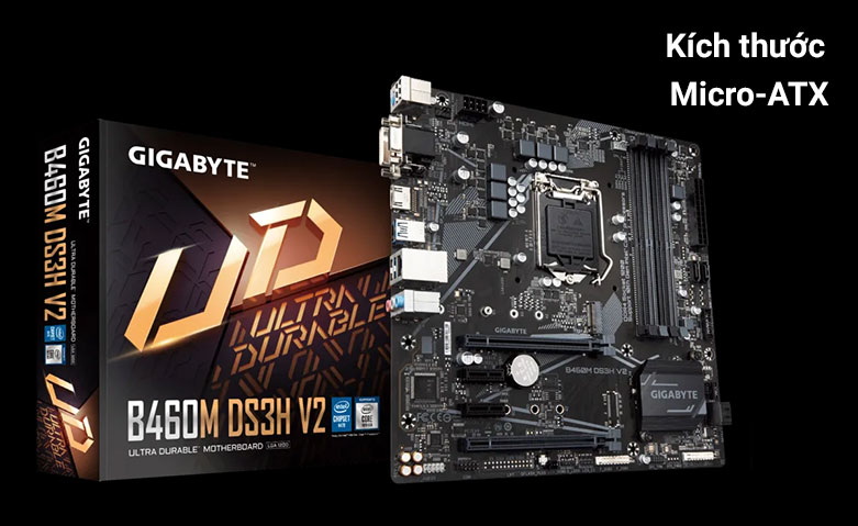 Bo mạch chính/Mainboard Gigabyte GA-B460M DS3H V2 | Kích thước Micro-ATX