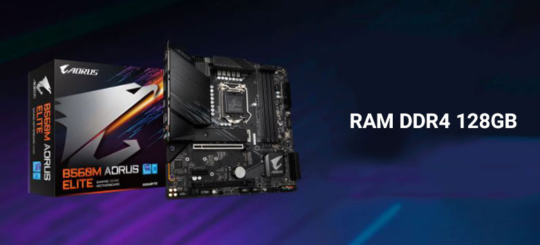 Bo mạch chính/ Mainboard Gigabyte B560M AORUS ELITE | RAM DDR4 128GB