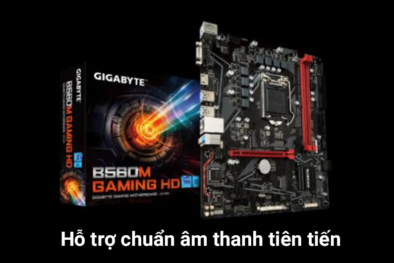 Mainboard Gigabyte B560M Gaming HD| Hỗ trợ âm thanh tiên tiến