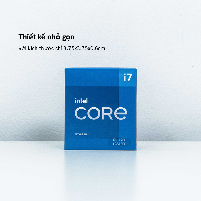 Bộ vi xử lý/ CPU Intel Core i7-11700 (8 Cores 16 Threads up to 4.9 GHz 11th Gen LGA 1200) | Thiết kế nhỏ gọn