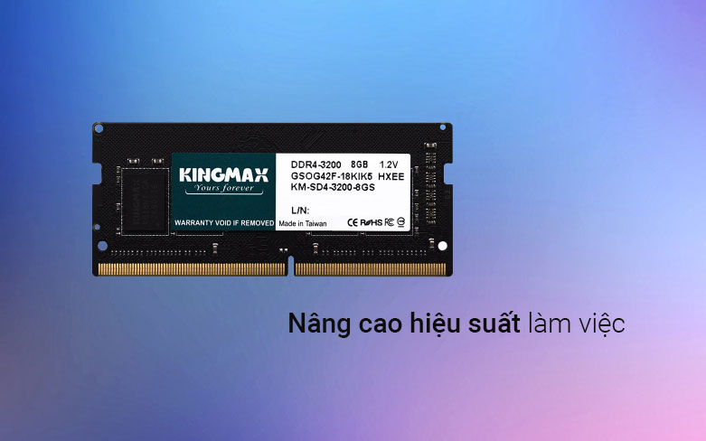 RAM laptop KINGMAX 8GB DDR4 3200MHz | Nâng cao hiệu suất làm việc