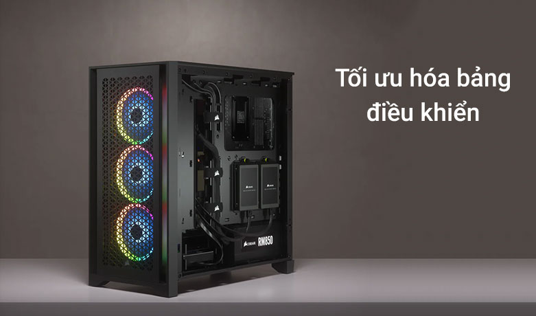 Case Corsair 4000D Airflow TG White | Tối ưu hóa bảng điều khiển