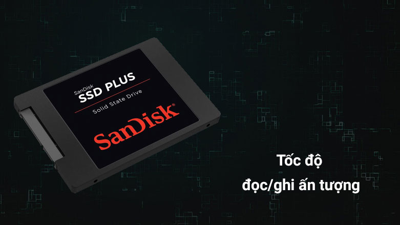 Ổ cứng gắn trong/ SSD SanDisk PLUS-480GB (SDSSDA-480G-G26) | Tốc độ đọc ghi ấn tượng