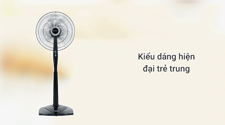 Quạt đứng Sharp PJ-S40RV-DG (Xám đen) | Kiểu dáng hiện đại