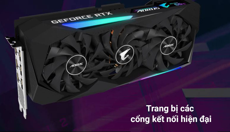 VGA Gigabyte AORUS GeForce RTX 3070 MASTER 8G (GV-N3070AORUS M-8GD) | Trang bị các cổng kết nối hiện đại