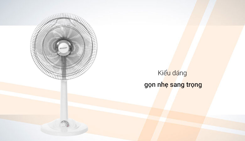 Quạt lửng Sharp PJ-L40RV-WH (Trắng) | Kiểu dáng gọn nhẹ sang trọng