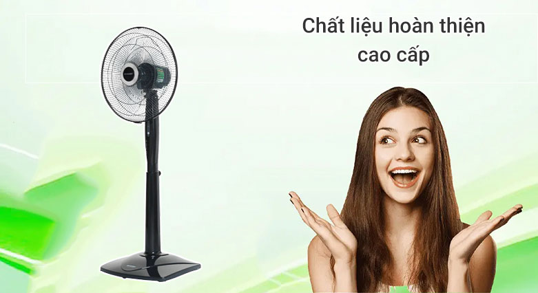 Quạt đứng Sharp PJ-S40RV-DG (Xám đen) | Chất liệu hoàn thiện 