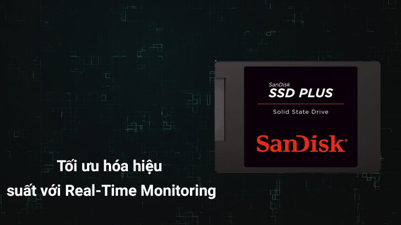 Ổ cứng gắn trong/ SSD SanDisk PLUS-480GB (SDSSDA-480G-G26) | Tối ưu hóa hiệu suất với Real-Time Monitoring