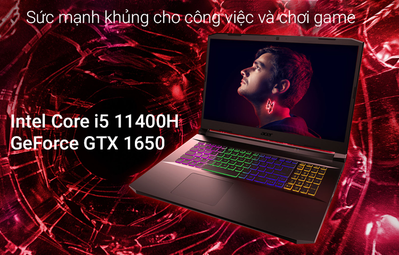 Máy tính xách tay/ Laptop Acer Nitro 5 AN515-57-5669 (NH.QEHSV.001) (i5-11400H) (Đen)| Sức mạnh khủng cho cộng việc và game