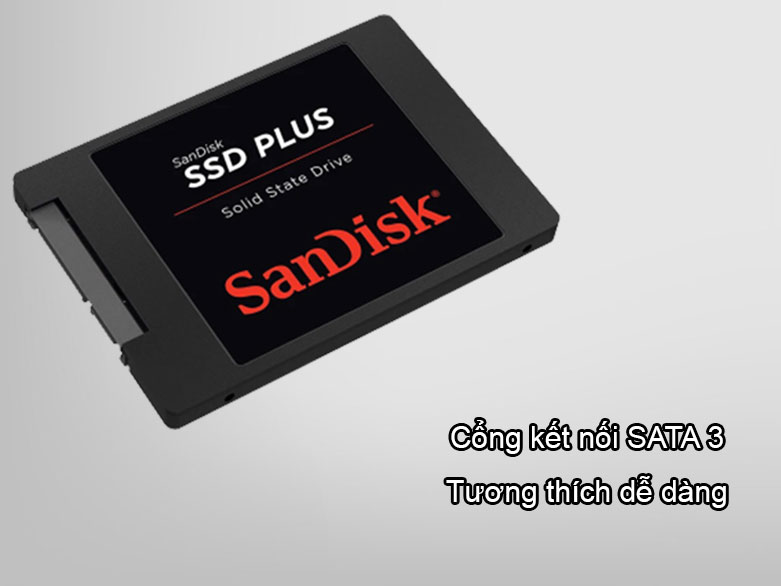 Ổ cứng gắn trong/ SSD SanDisk PLUS-240GB (SDSSDA-240G-G26) | Tương thích dễ dàng