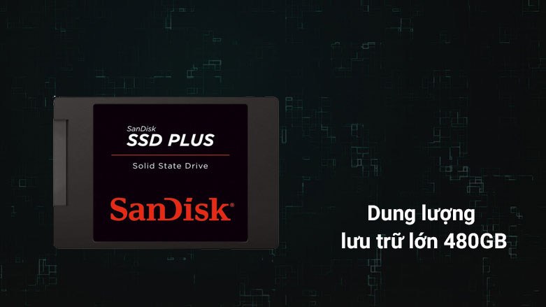 Ổ cứng gắn trong/ SSD SanDisk PLUS-480GB (SDSSDA-480G-G26) | Dung lượng lưu trữ lớn