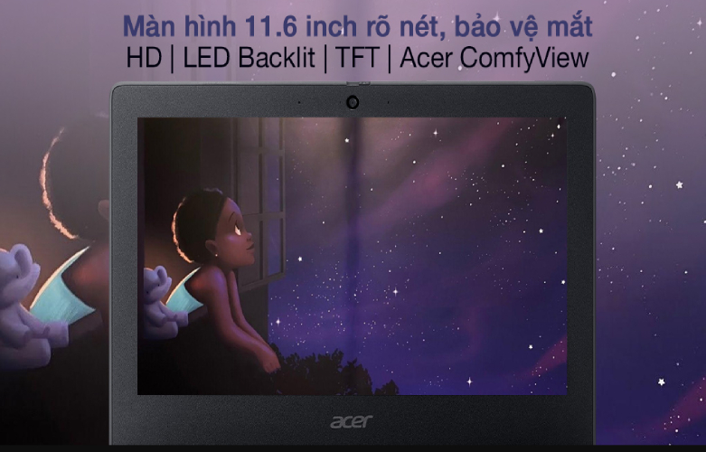 Máy tính xách tay/ Laptop Acer TravelMate B3 TMB311-31-P49D (NX.VNFSV.005) (N5030) (Đen) | Màn hình rõ nét