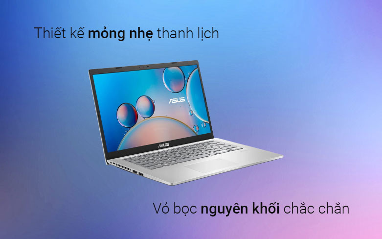 Máy tính xách tay/ Laptop Asus X415EA-EB640W (i5-1135G7) (Bạc) | Thiết kế mỏng nhẹ thanh lịch