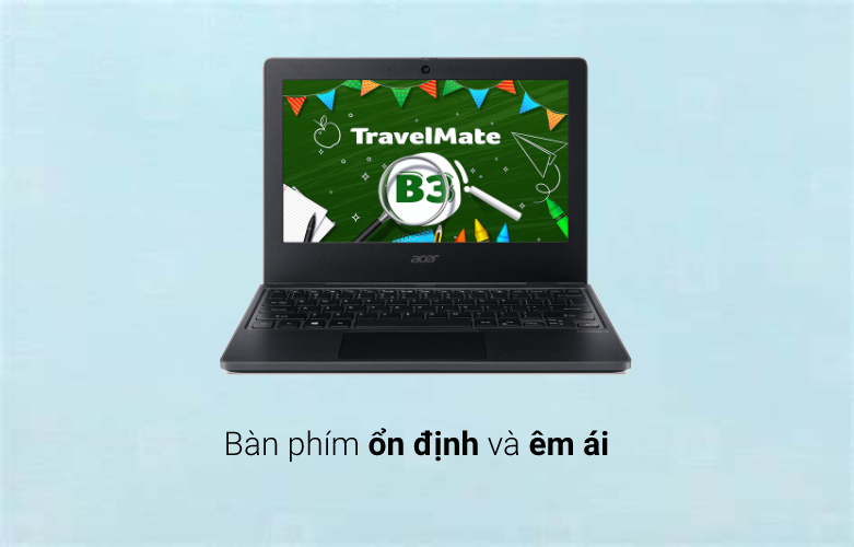 Máy tính xách tay/ Laptop Acer TravelMate B3 TMB311-31-P49D (NX.VNFSV.005) (N5030) (Đen) | Bàn phím ổn định êm ái