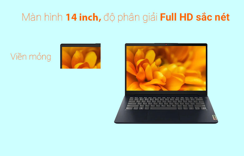 Máy tính xách tay/ Laptop Lenovo Ideapad 3 14ITL6-82H700D6VN (i3-1115G4) (Xanh) | Màn hình 14 inch