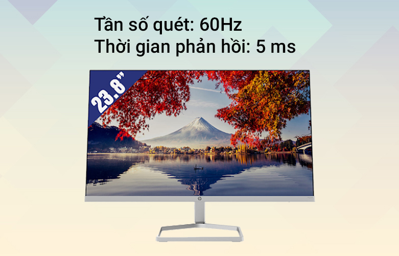 Màn hình LCD HP 23.8" M24F (1920 x 1080, IPS, 60Hz, 5ms, freesync) | Tần số quét 60Hz