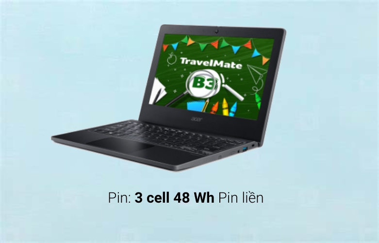 Máy tính xách tay/ Laptop Acer TravelMate B3 TMB311-31-P49D (NX.VNFSV.005) (N5030) (Đen) | Pin 3 cell 48 wh