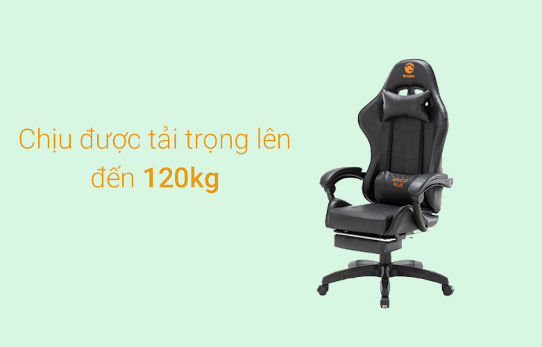 Ghế gaming E-dra Apollo EGC227 Plus (Đen)| Chịu được tải trọng lên đến 120kg