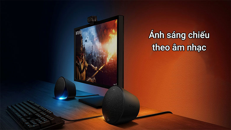 Loa Logitech G560| Ánh sáng chiếu theo âm nhạc