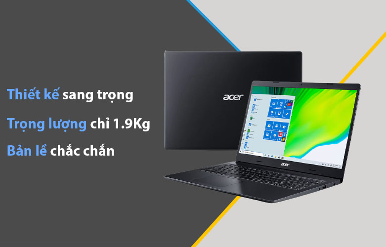 Laptop Acer Aspire 3 A315-57G-524Z| Thiết kế sang trọng 