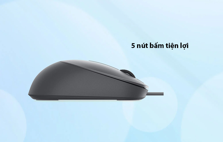 Chuột máy tính Dell MS3220 (Xám)| 5 nút bấm tiện lợi