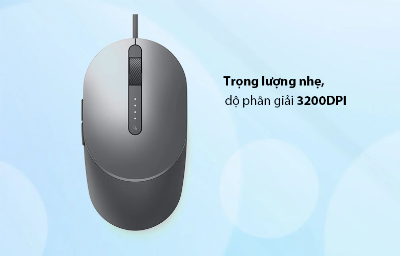 Chuột máy tính Dell MS3220 (Xám) | Trọng lượng nhẹ