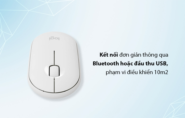 Chuột không dây Logitech Pebble M350 (Trắng) | Kết nối không dây Bluetooth