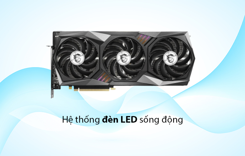 VGA MSI GeForce RTX 3060 Ti GAMING X TRIO 8GB GDDR6 | Hệ thống đèn LED sống động