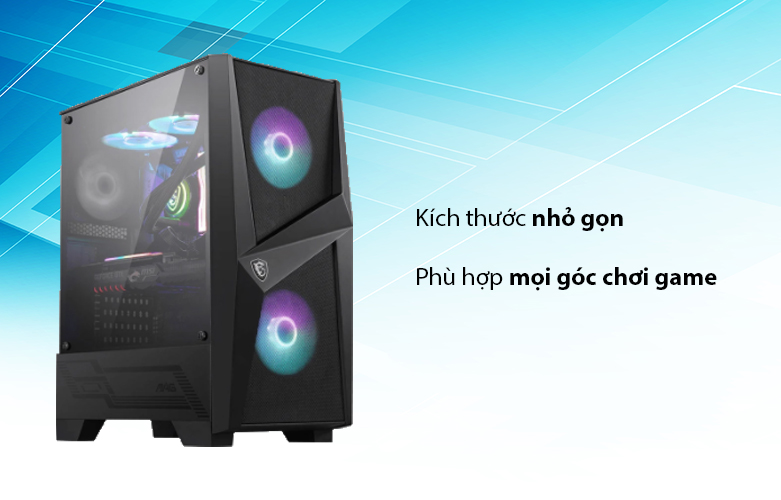 Case MSI MAG FORGE 100R Mid Tower (306-7G03R21-809) | Kích thước nhỏ gọn