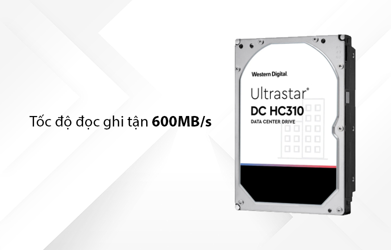 Ổ cứng HDD Enterprise WD Ultrastar DC HC310 4TB 3.5" (HUS726T4TALA6L4) | Tốc độ đọc ghi tối đa 600MB/s