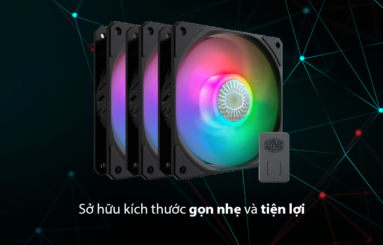 Quạt case Cooler Master SickleFlow 120RGB 3IN1 + Controller | Sở hữu kích thước gọn nhẹ