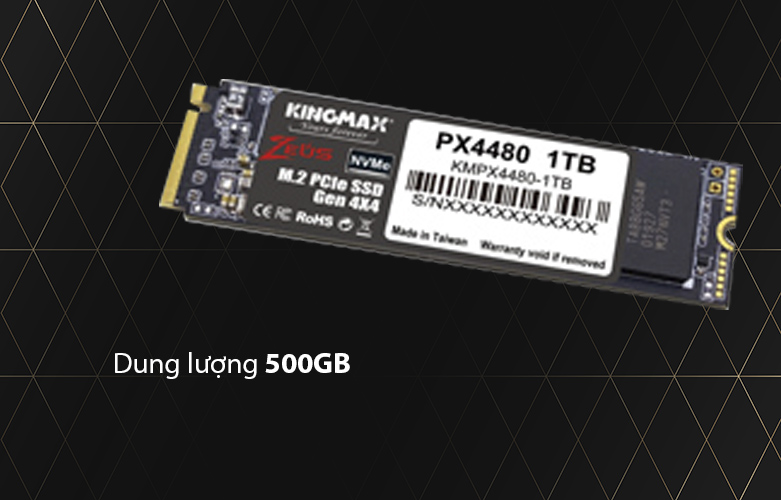 Ổ cứng SSD Kingmax PX4480 500GB (Zeus M.2 PCIe NVMe - Gen4x4) | Dung lượng 500GB
