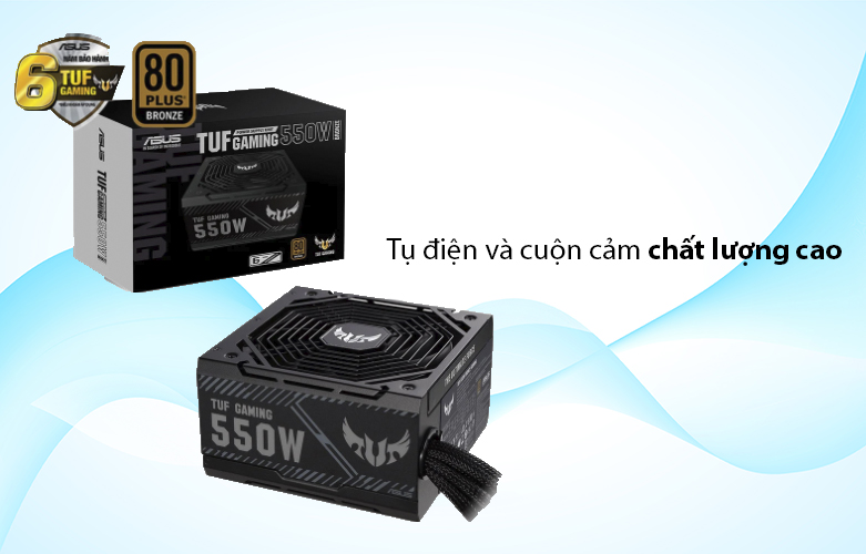 Power ASUS TUF GAMING 550W Bronze (90YE00D2-B0NA00) | Tụ điện và cuộn cảm chất lượng cao