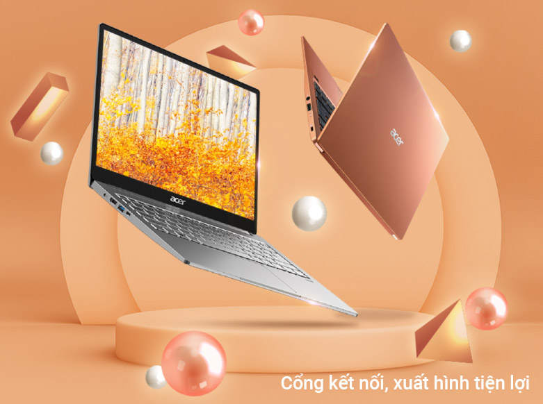 Máy tính xách tay Acer Swift 3 SF313-53-518Y | Cổng kết nối, xuất hình tiện lợi 