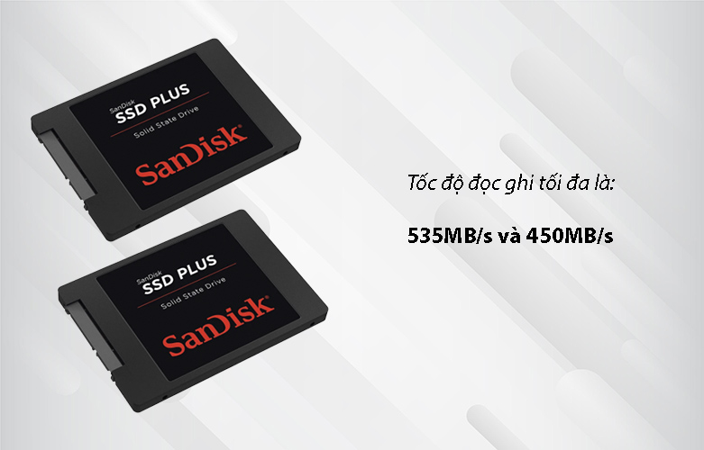 Ổ cứng gắn trong/ SSD SanDisk PLUS-1TB (SDSSDA-1T00-G26) | Tốc độ đọc ghi cao