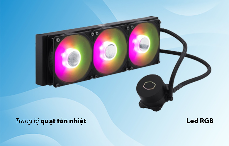 Tản nước AIO Cooler Master MasterLiquid ML360L ARGB V2 | Trang bị quạt tản nhiệt