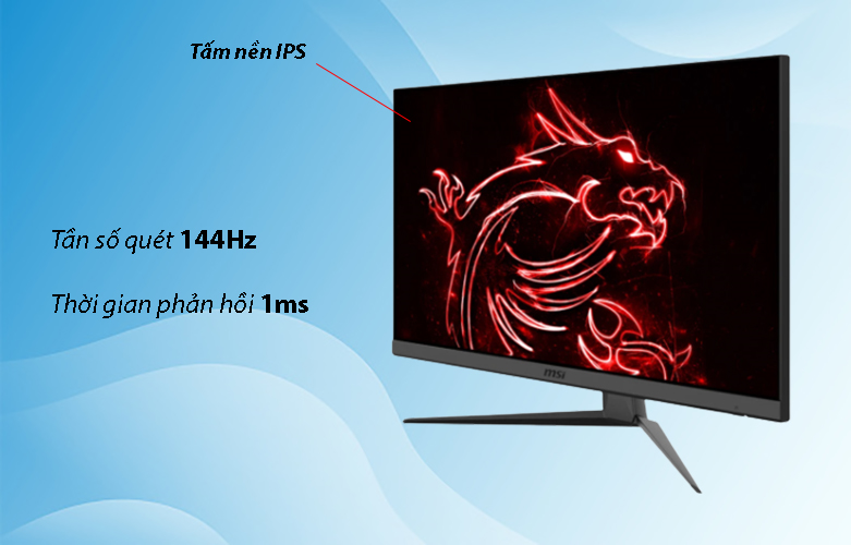 Màn hình MSI 27" G272 (1920 x 1080, IPS, 144Hz, 1ms, Adaptive Sync) | Tấm nền IPS