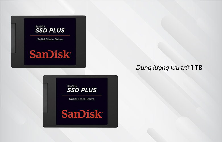 Ổ cứng gắn trong/ SSD SanDisk PLUS-1TB (SDSSDA-1T00-G26) | Dung lượng lưu trữ 1TB