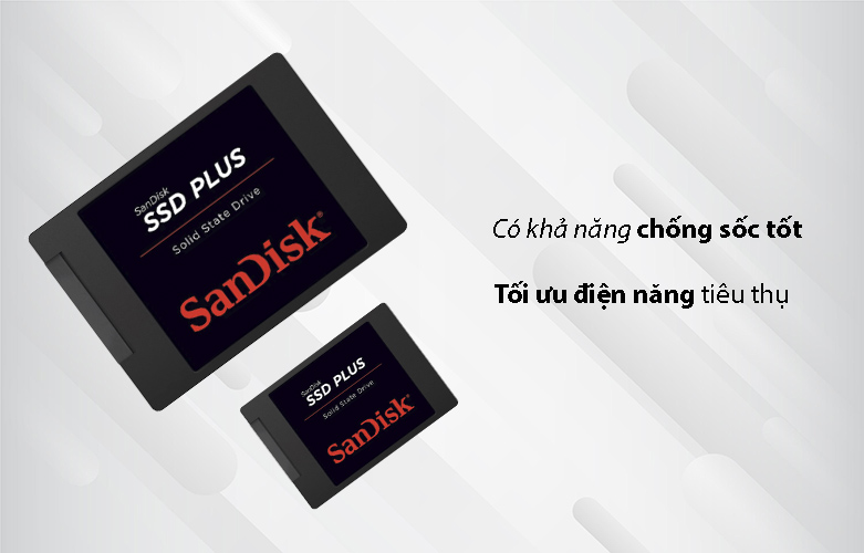 Ổ cứng gắn trong/ SSD SanDisk PLUS-1TB (SDSSDA-1T00-G26) | Khả năng chống sốc tốt