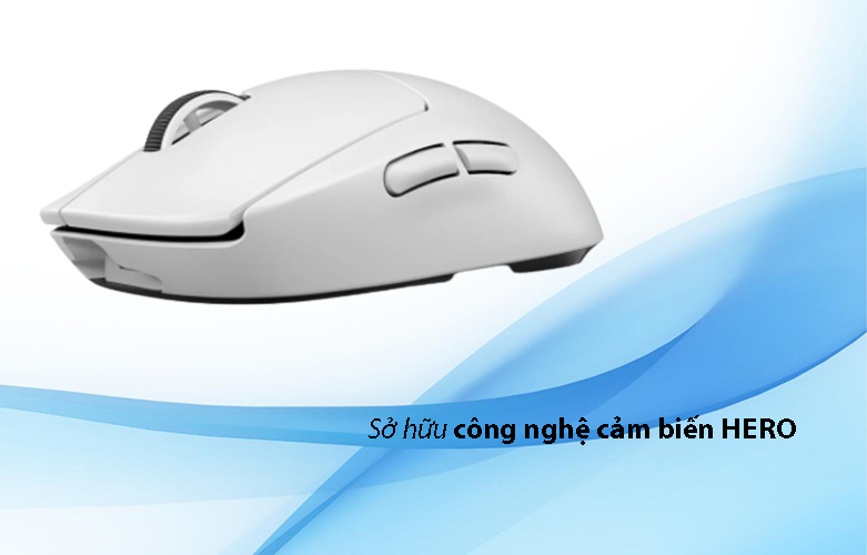 Chuột không dây gaming Logitech G Pro X - Super Light (Trắng) | Sở hữu công nghệ cảm biến HERO