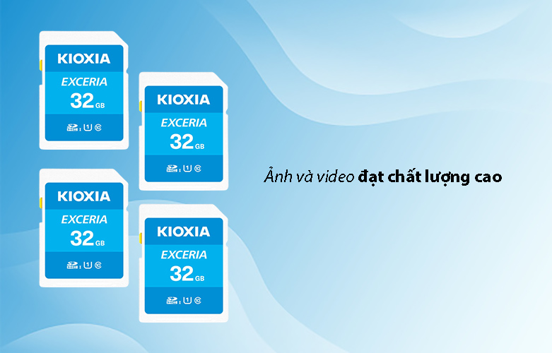 Thẻ nhớ SD Kioxia 32GB Exceria C10 U1 LNEX1L032GG4 | Ảnh và video chất lượng cao