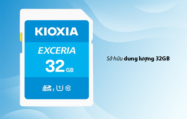 Thẻ nhớ SD Kioxia 32GB Exceria C10 U1 LNEX1L032GG4 | Dung lượng 32GB