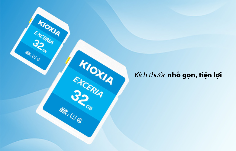 Thẻ nhớ SD Kioxia 32GB Exceria C10 U1 LNEX1L032GG4 | Kích thước nhỏ gọn tiện lợi