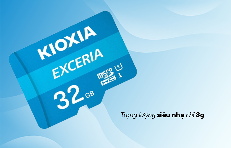 Thẻ nhớ microSD Kioxia 32GB Exceria C10 U1 LMEX1L032GG4 | Trọng lượng siêu nhẹ