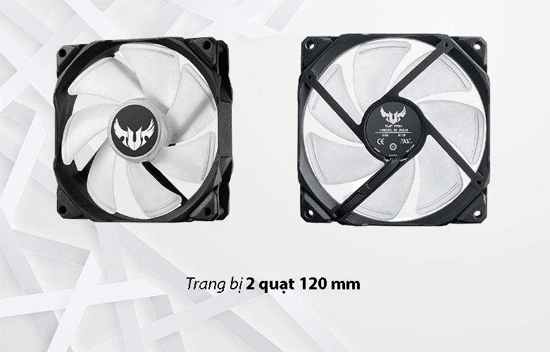 Tản nhiệt nước AIO ASUS TUF LC 240 RGB (Đen) | Trang bị quạt 120 mm