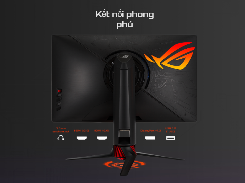 Màn hình LCD ASUS ROG Strix XG279Q  | Kết nối phong phú 