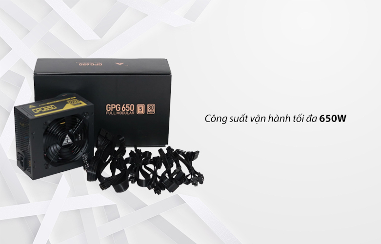 PSU Golden Field 80 Plus Gold GPG650| Công suất vận hành tối đa 650W