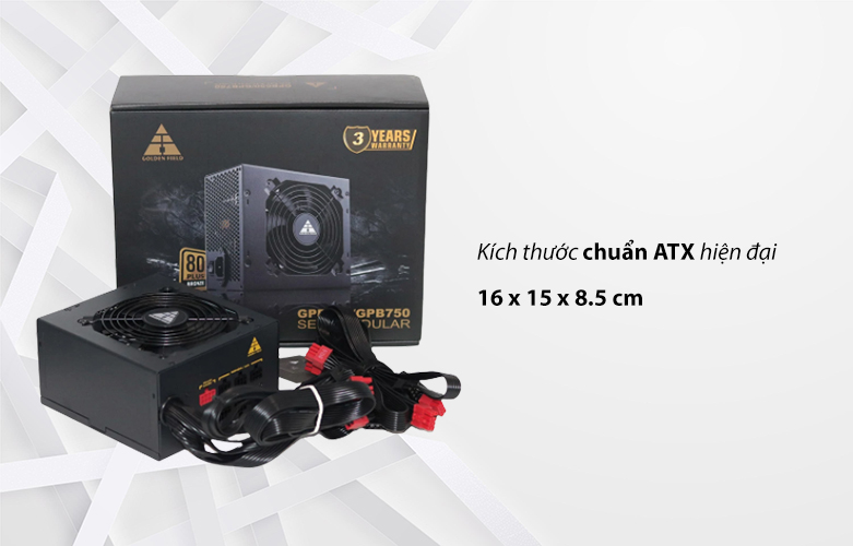 Nguồn máy tính/ PSU Golden Field 80 Plus Bronze GPB650 | Kích thước chuẩn ATX