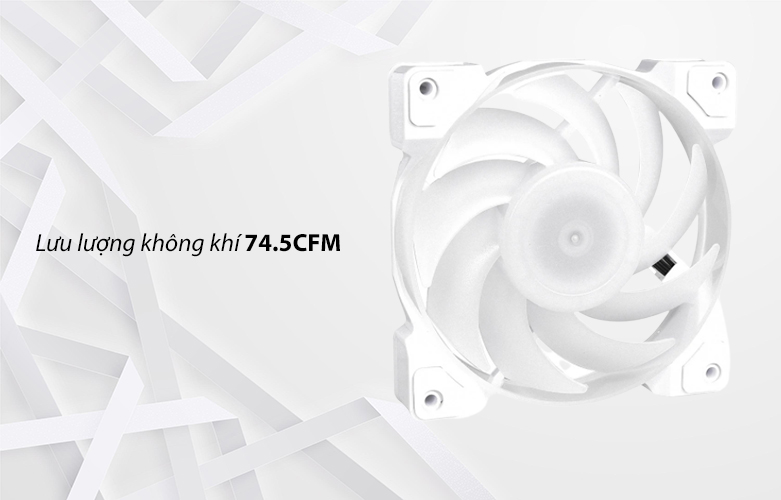 Quạt case ID-COOLING DF-12025-ARGB TRIO Snow (3 Fan) | Lưu lượng không khí 74.5CFM